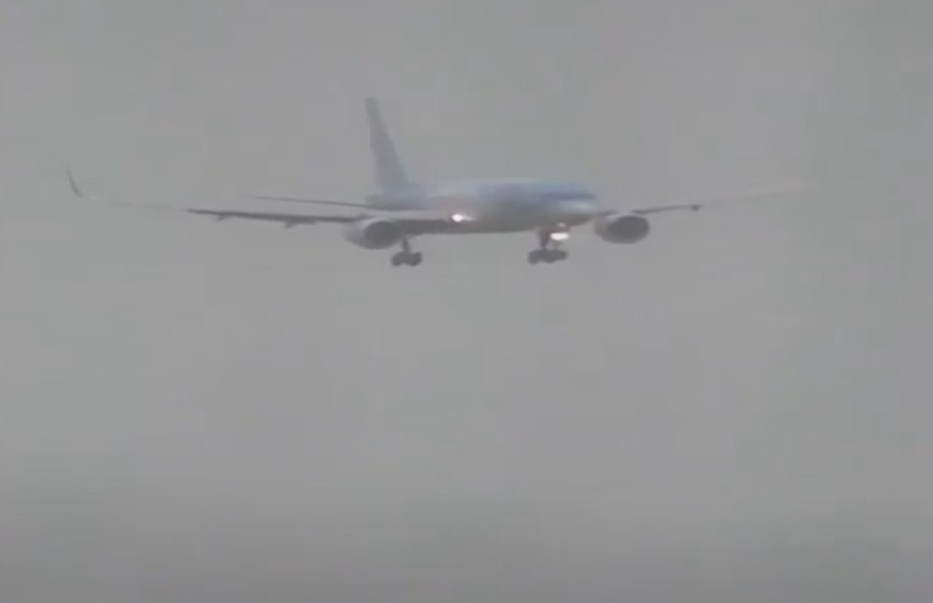 pilot bends flight during landing as storm hits at bristol airport
