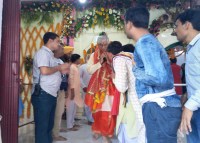 TS Singhdeo in Mahamaya temple