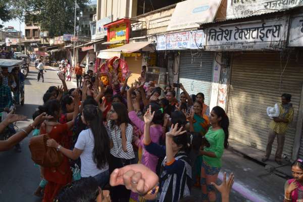 Durga's immersion with enthusiasm