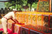 एसपी कार्यालय में शहीदी दिवस का आयोजन, जवानों को याद कर किया गया नमन