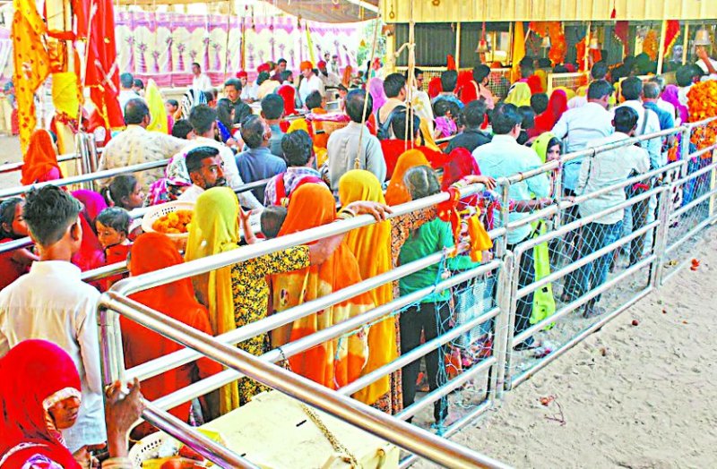 Mata Rani Bhatyani's temple in Great crowd of devotees