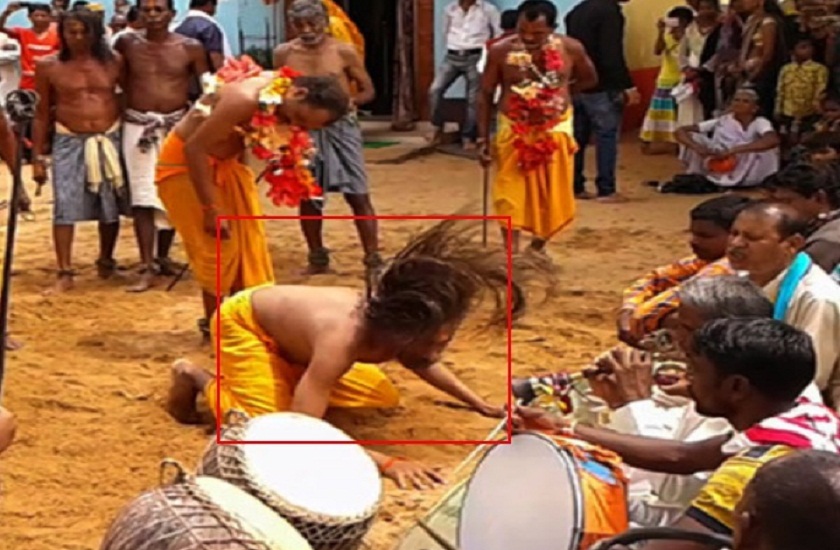 bjp mla bhojraj nag dance devi puja