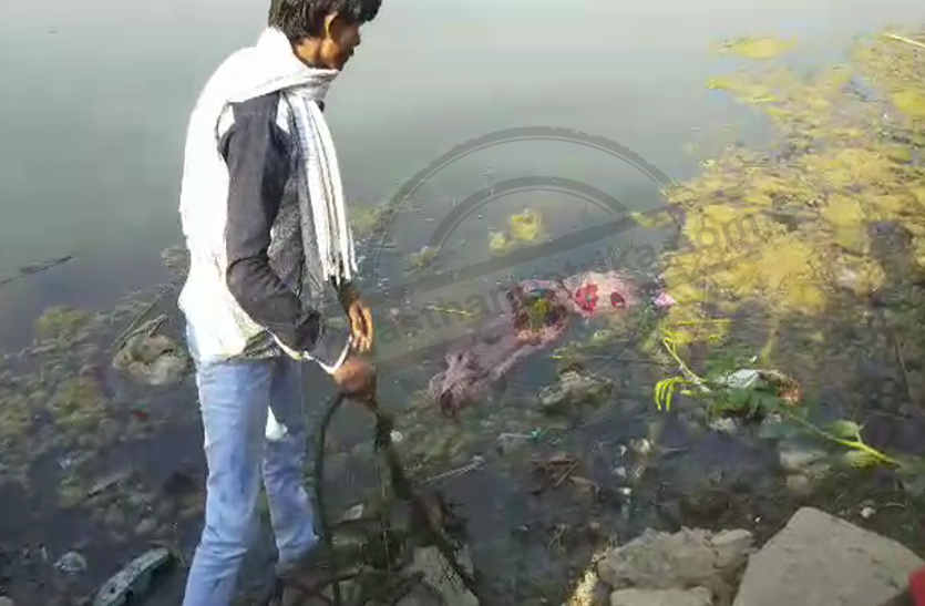 Maternal death gave jumped into the pond in bhilwara
