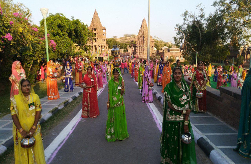 Marwar Festival : Beautiful Ghoomar Dancein Mandor Garden of Jodhpur