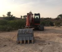 Illegal mining of gravel