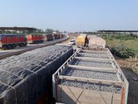 Long queues of one thousand trucks on the highway from Sohagi to Chakg