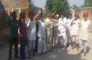 Demonstration of illegal gravel mining in bhilwara