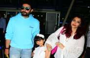 Aishwarya rai bachchan with aradhya and abhishek birthday celebration