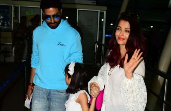 Aishwarya rai bachchan with aradhya and abhishek birthday celebration