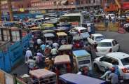 दिवाली के त्यौहार के चलते शहर में जाम
