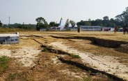 Cracks in ground