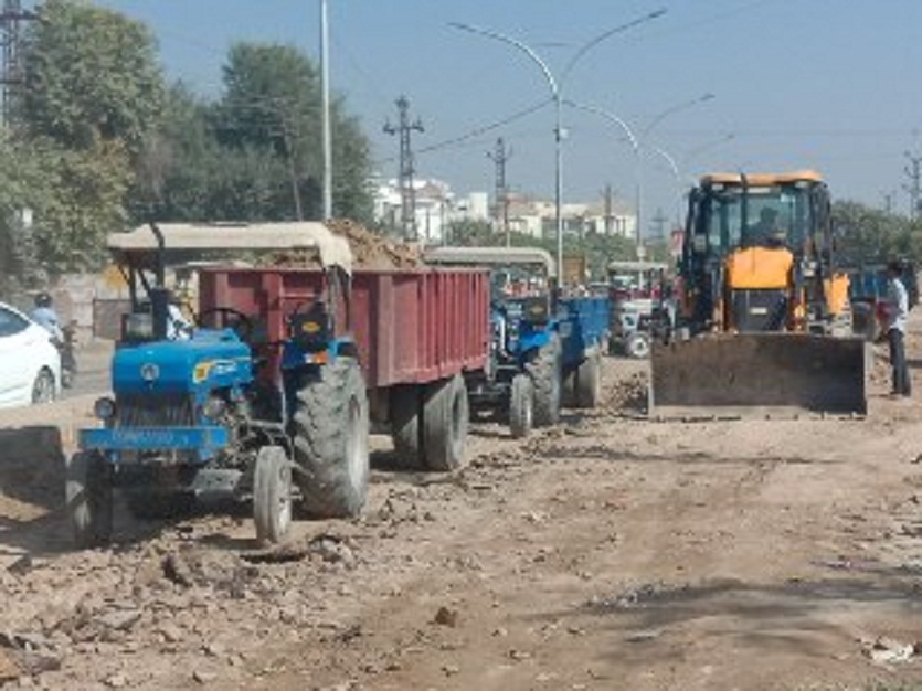 tarfik stop on road