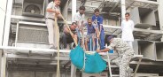 The mechanic was making AC, the manager started the line, went away