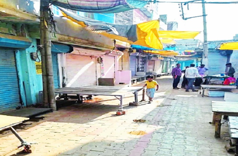 सोमवार सुबह बंद दुकानें।