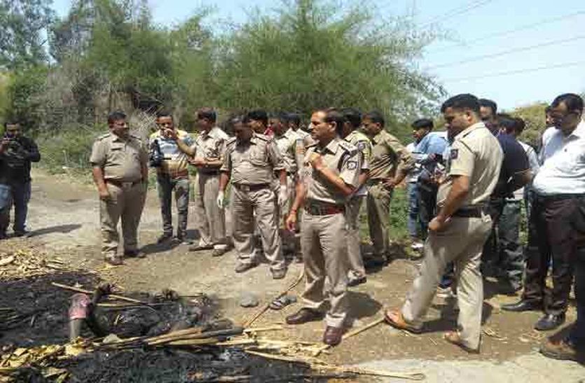 Half Burned Dead Body Found In Alwar