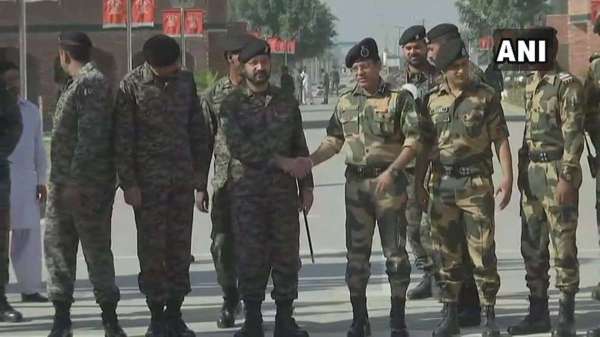 BSF and Pakistan Rangers exchanged sweets at Attari-Wagah border today