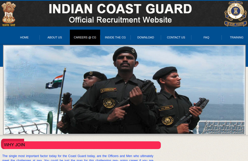 indian coast guard recruitment 2018