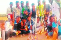 Winner of the Hottara team in the cricket tournament