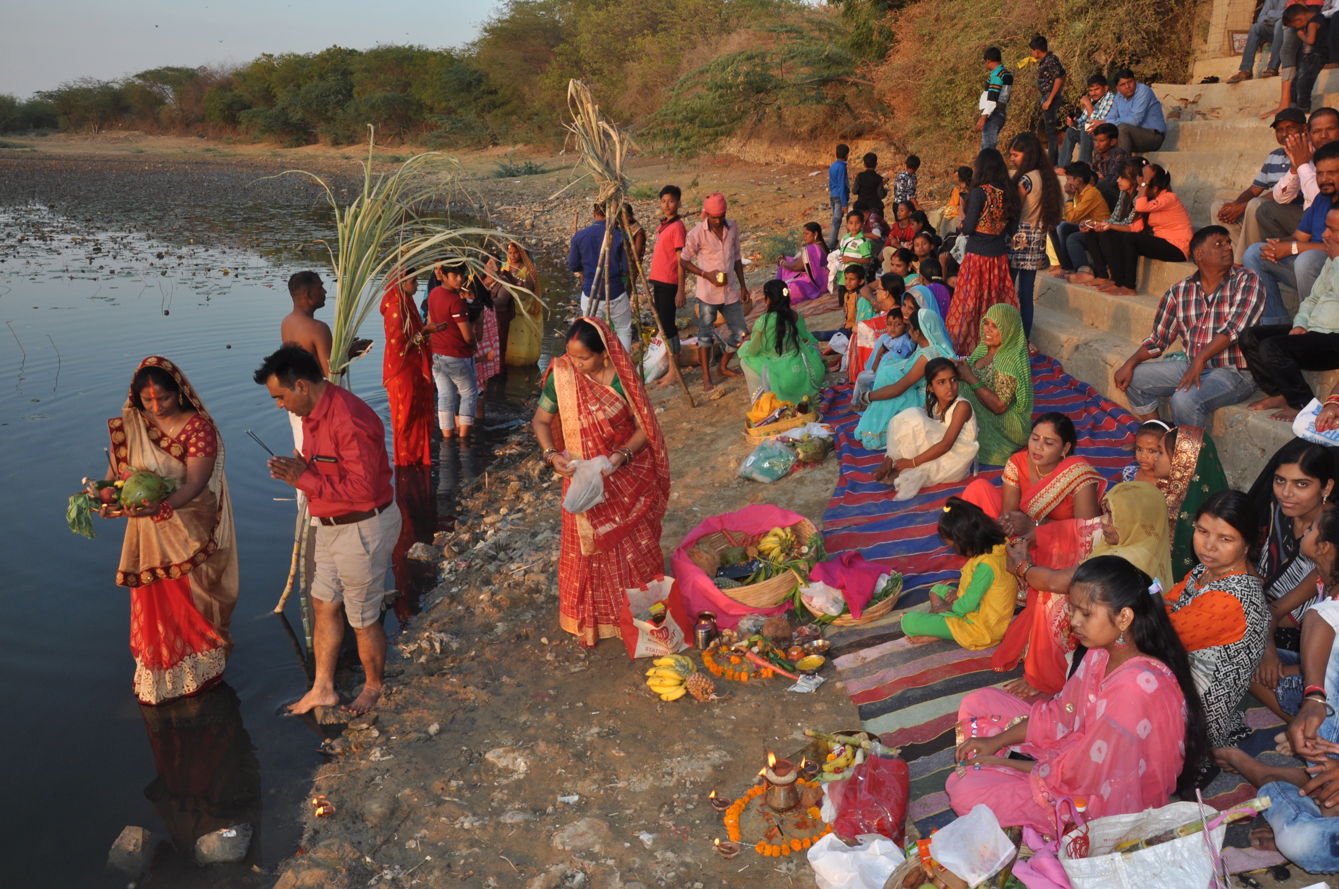 Celebration of Chhath Puja on Jasder
