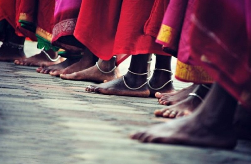 in this village wearing slippers and shoes is banned