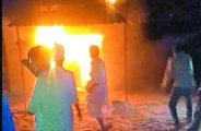 Fire from short circuit, burn four shops