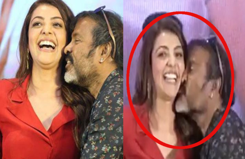 kajal aggarwal forcibly kissed by chota k naidu video viral