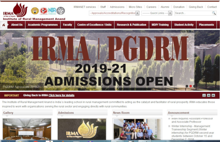 PRM,Institute of Rural Management,Anand (IRMA),I.R.M.A.,Programme in Rural Management,residential programme,Post-Graduate Diploma in Rural Management (PGDRM),Certificate in Rural Management (CRM),PGDRM,education news in hindi,education,career courses,Management course,