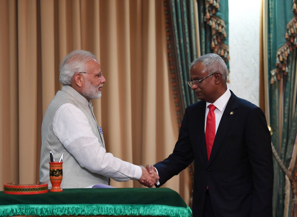 मालदीव के राष्ट्रपति सोलिह से मिले पीएम मोदी, द्विपक्षीय संबंधों पर हुई चर्चा