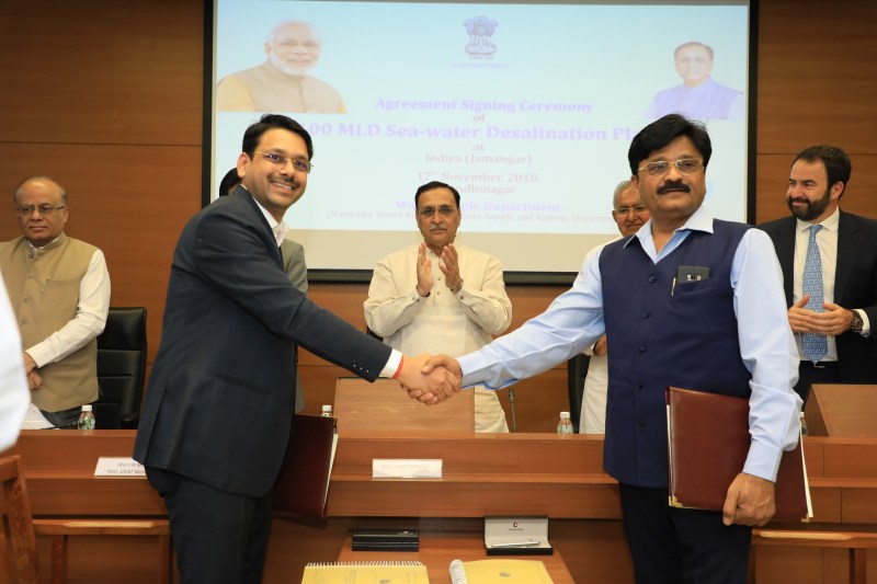 Desalination plant, Gujarat, Jodia, MoU