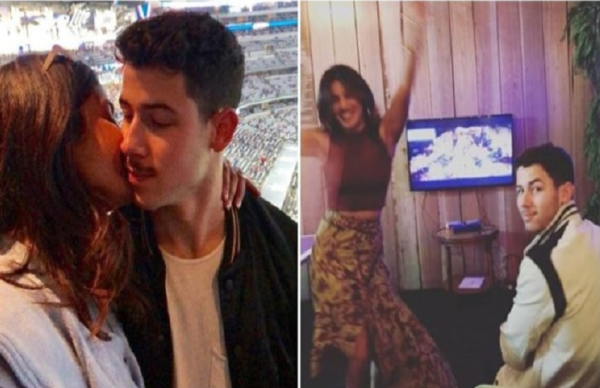 प्रियंका ने मंगेतर निक के पीछे मारी जोर से लात, खुशी से लगी उछलनें, देखें तस्वीरों में