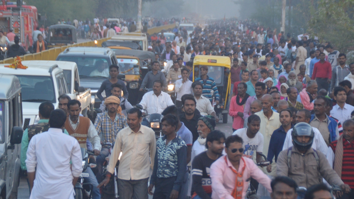 PM Narendra Modi's rally, BJP leaders wandering in the streets