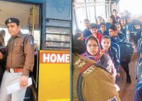 Birsinghpur road accident: Parents stop school bus in satna