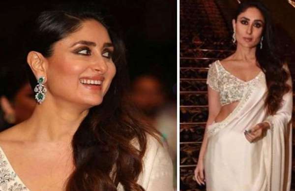 kareena kapoor look stunning and hot in white saree photos viral