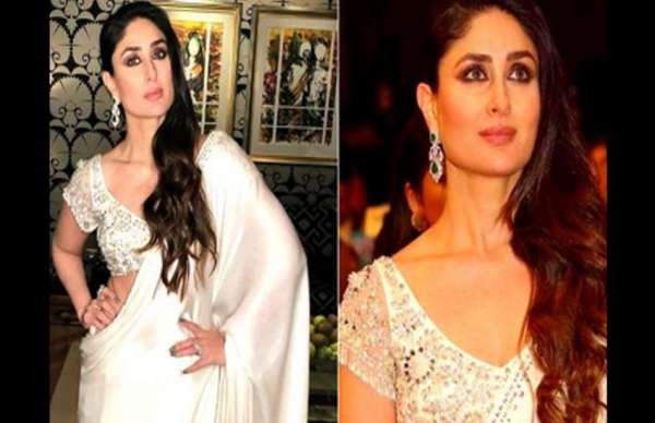 kareena kapoor look stunning and hot in white saree photos viral