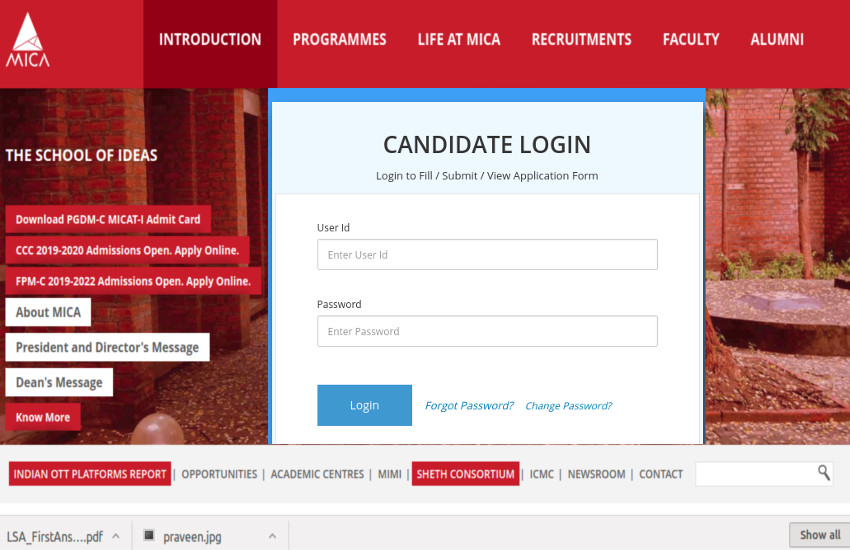 MICAT 2019 Admit Card