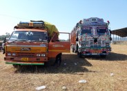 Truck caught