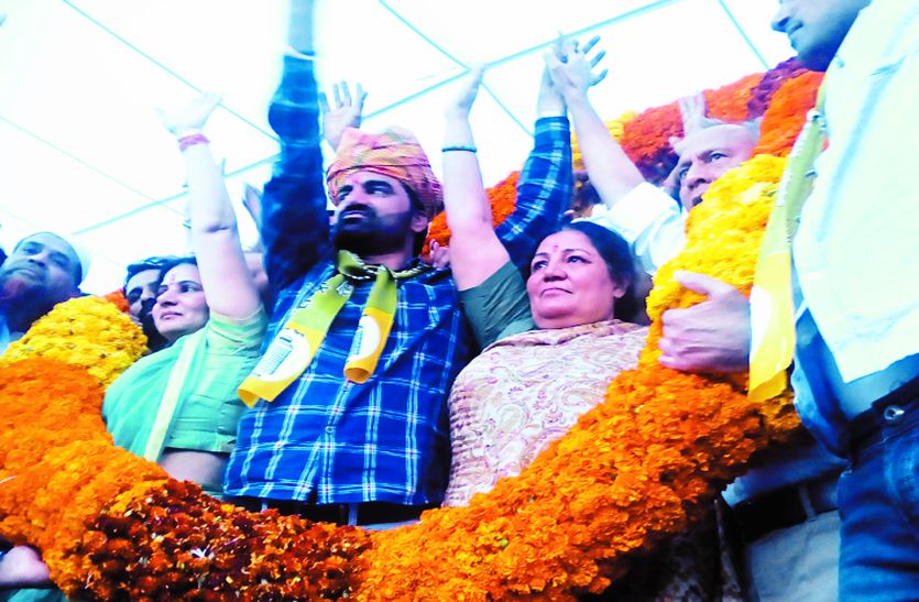 Hanuman Beniwal rally in nawalgarh Jhunjhunu for rajasthan election