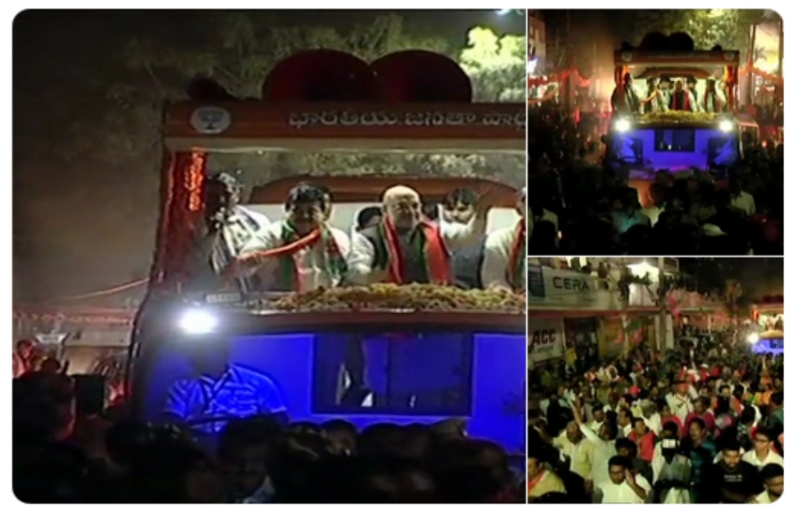 तेलंगाना विस चुनाव: भाजपा और टीडीपी-कांग्रेस ने किया रोड शो, TRS ने जारी की घोषणापत्र