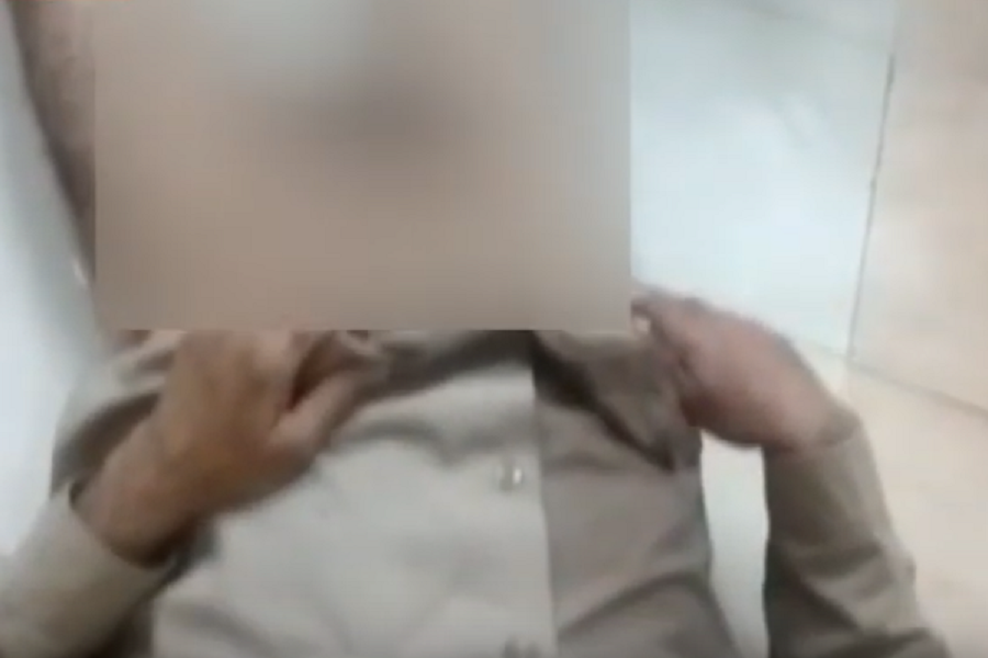 Viral video of drunk and naked sub inspector 