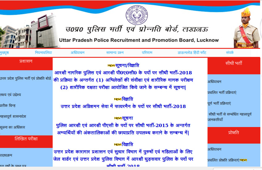 UP Police Constable Result 2018