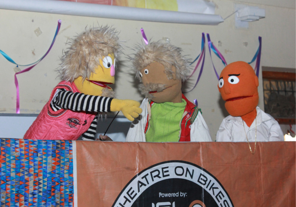 Puppet show for social awareness in Bundelkhand University Jhansi