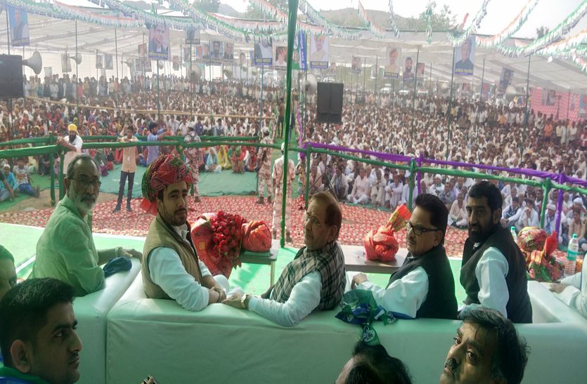Lok Janta Dal Sharad Yadav Addressed Rally In Mundawar Alwar