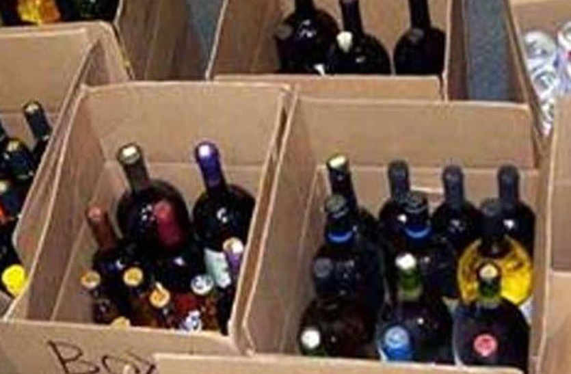 Rajasthan election alcohol recovered from pickup in bhilwara