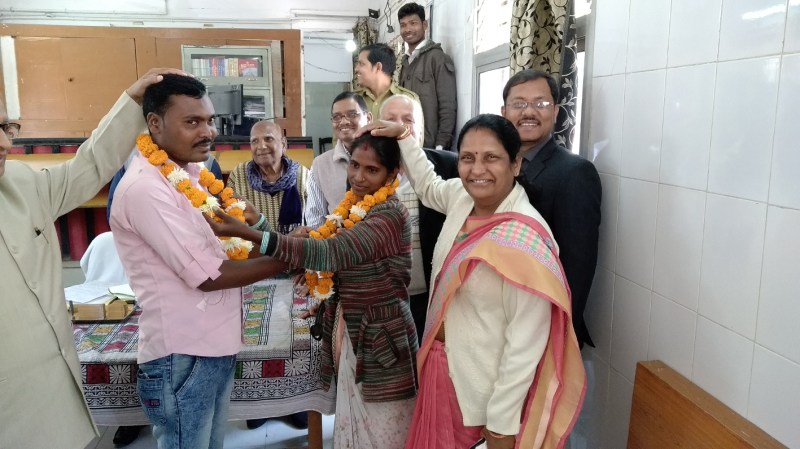 Resignation between couple, happily returned home
