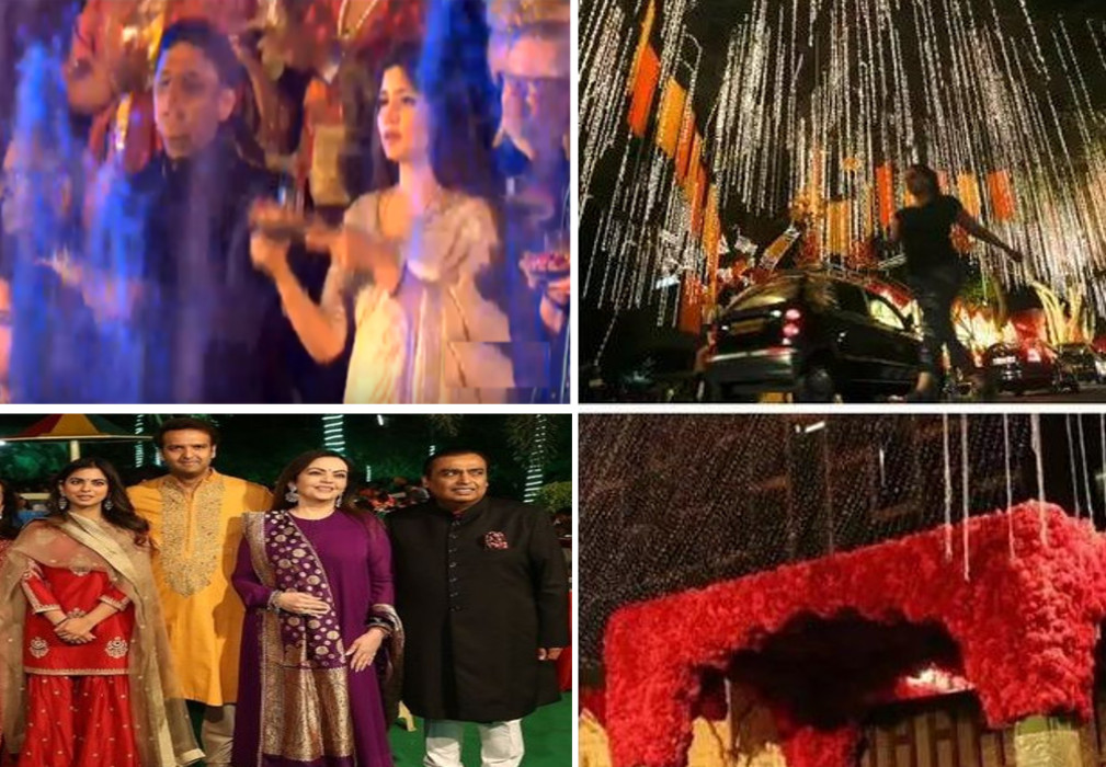 Akhilesh Yadav Dimple Yadav in Mukesh Ambani Isha Ambani pre wedding