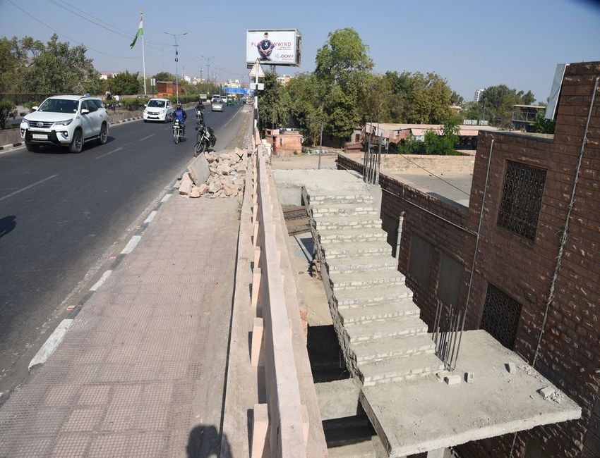 Political news,Ashok Gehlot,jodhpur news,overbridge,Stairs,