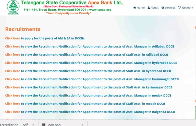 TSCAB Recruitment 2019