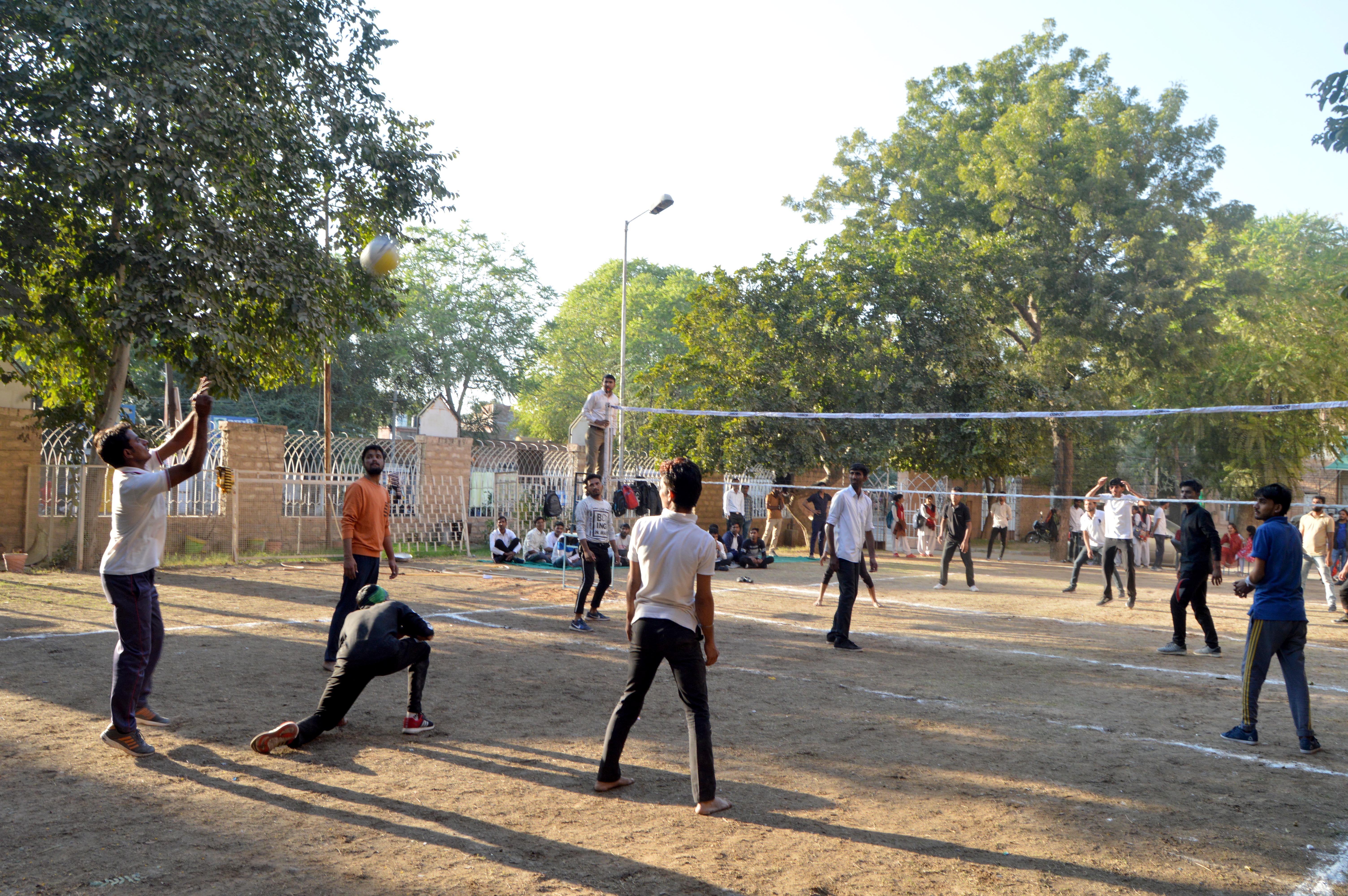Sports : Kho-Kho, Badminton and volleyball match enthusiasm