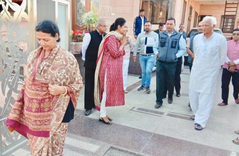 Divya Leela Maderna meeting with Hemaram Choudhary in Jodhpur