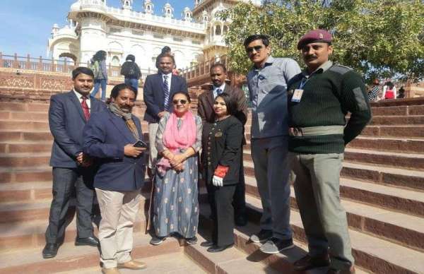 Anandiben Patel saw the architectural art of the family of Jaswant Tha